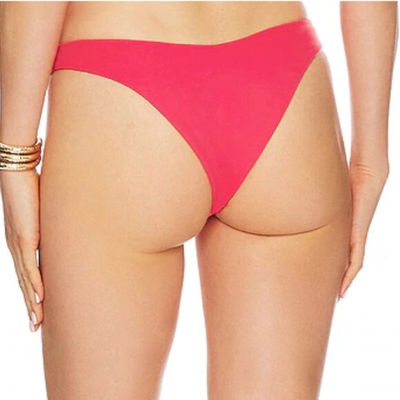 NWT l*space Cabana Bikini Bottom in Hot Cherry sz L Cheeky Summer Beach Vacation - Picture 2 of 10